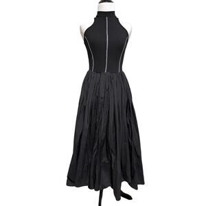 Kate Hewko Womens Midi Dress S Black Avant Garde Statement Sculptural Modern